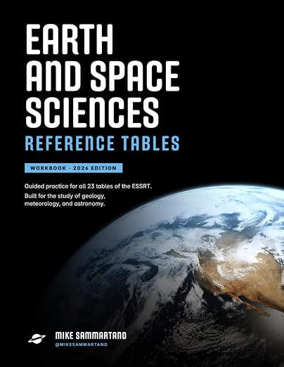 Cover of the Earth and Space Sciences Reference Tables workbook, 2026 edition